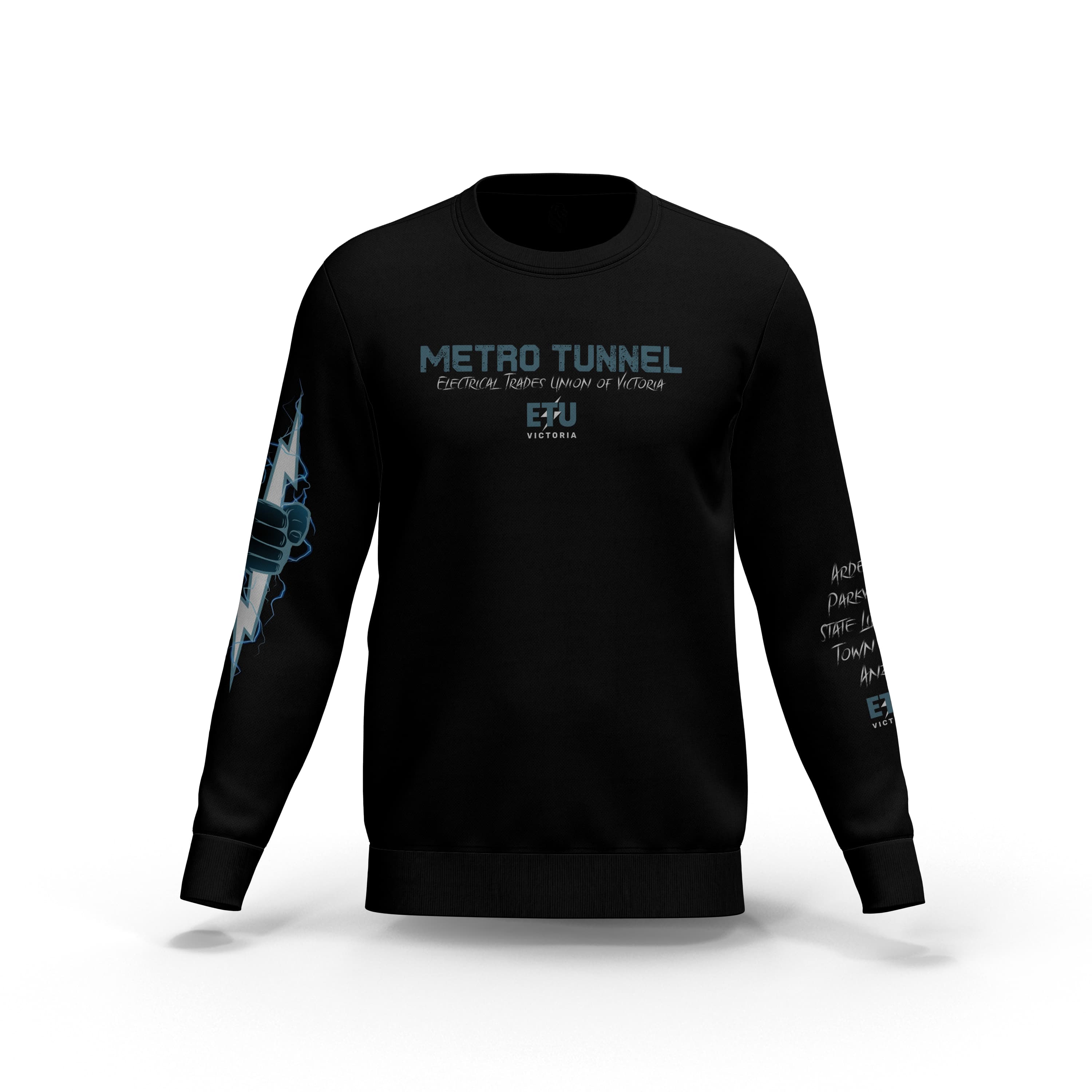 '23 Metro Tunnel Black Crew Neck ETU Sweatshirt