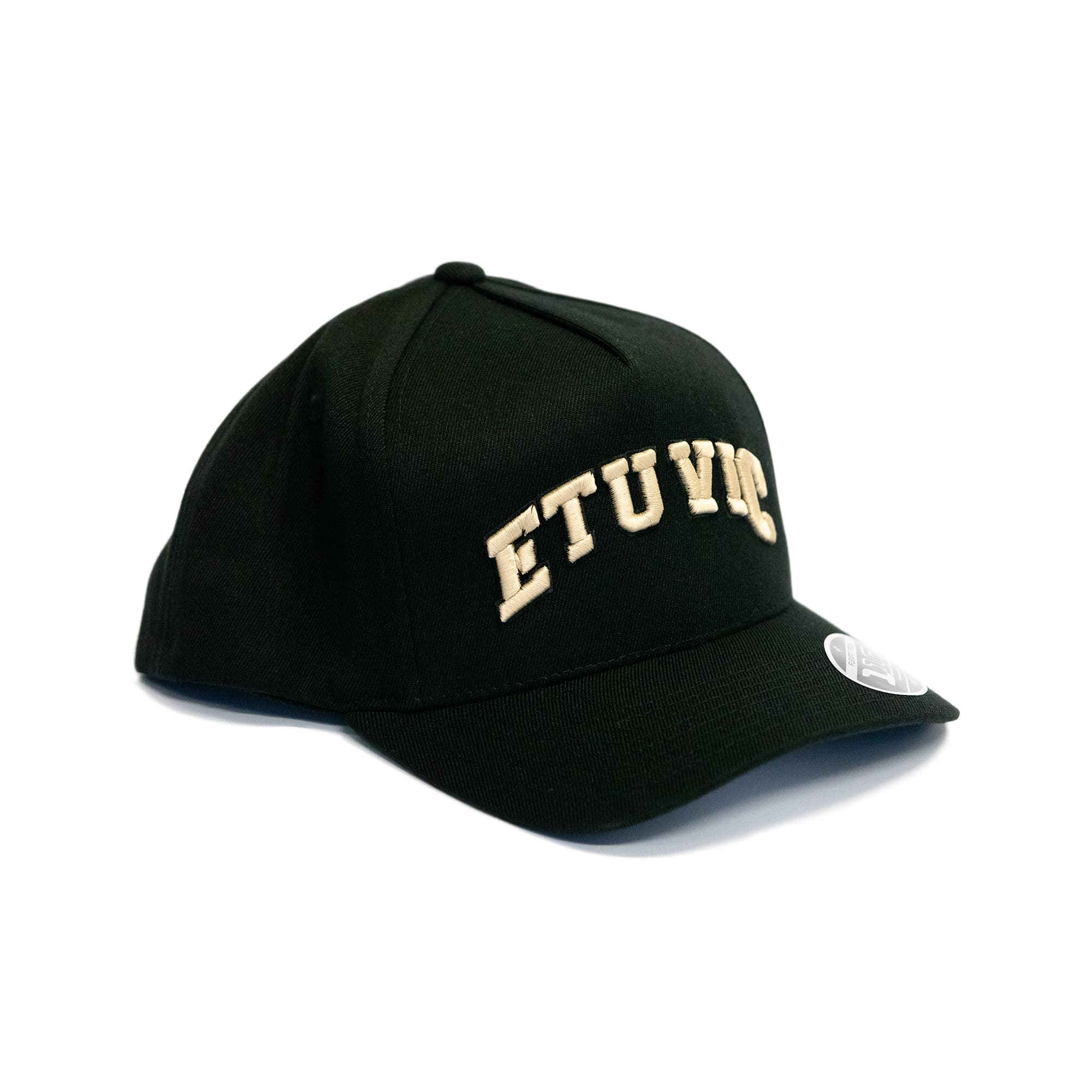 ETU FLEXFIT® Black A-Frame Snapback Cap