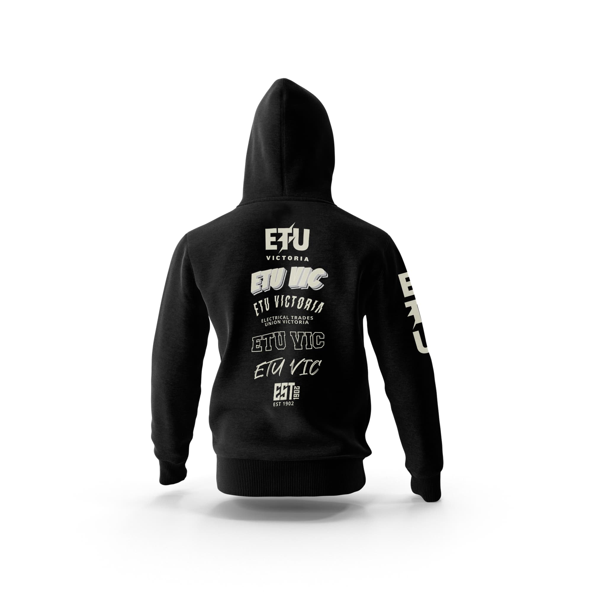 Assorted Logo Black Hooded ETU Sweatshirt