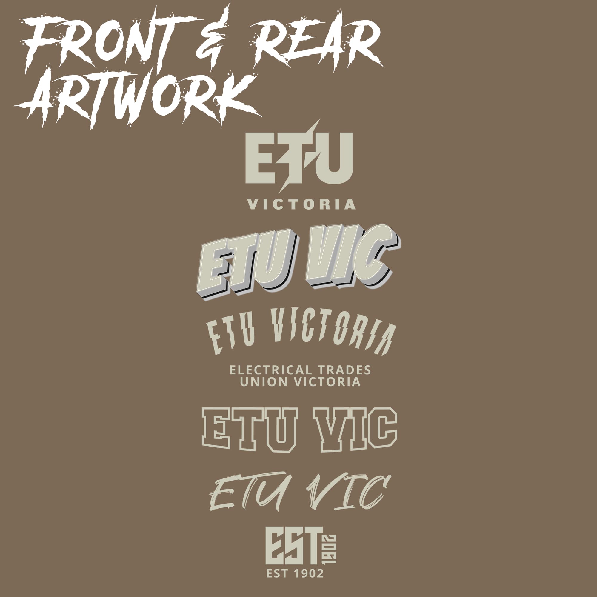 Assorted Logo Walnut Hooded ETU Sweatshirt