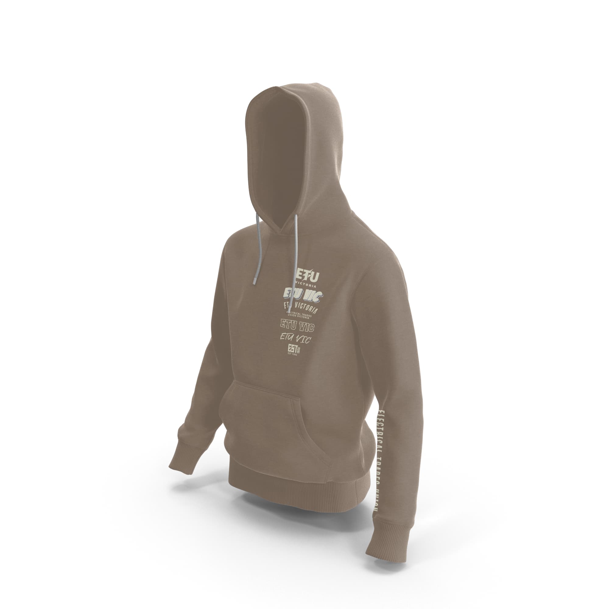 Assorted Logo Walnut Hooded ETU Sweatshirt