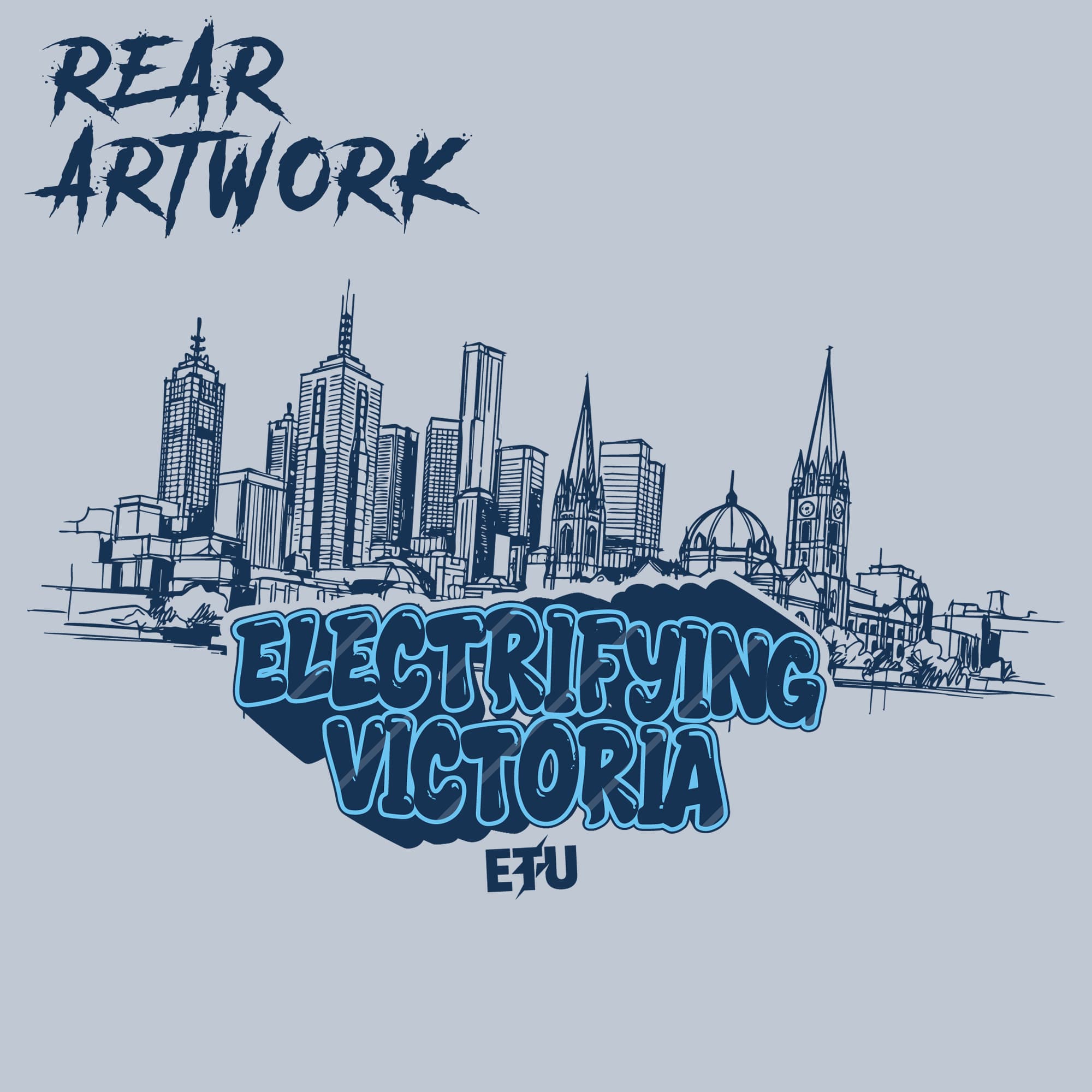 Bubble Cityscape Powder ETU T-Shirt