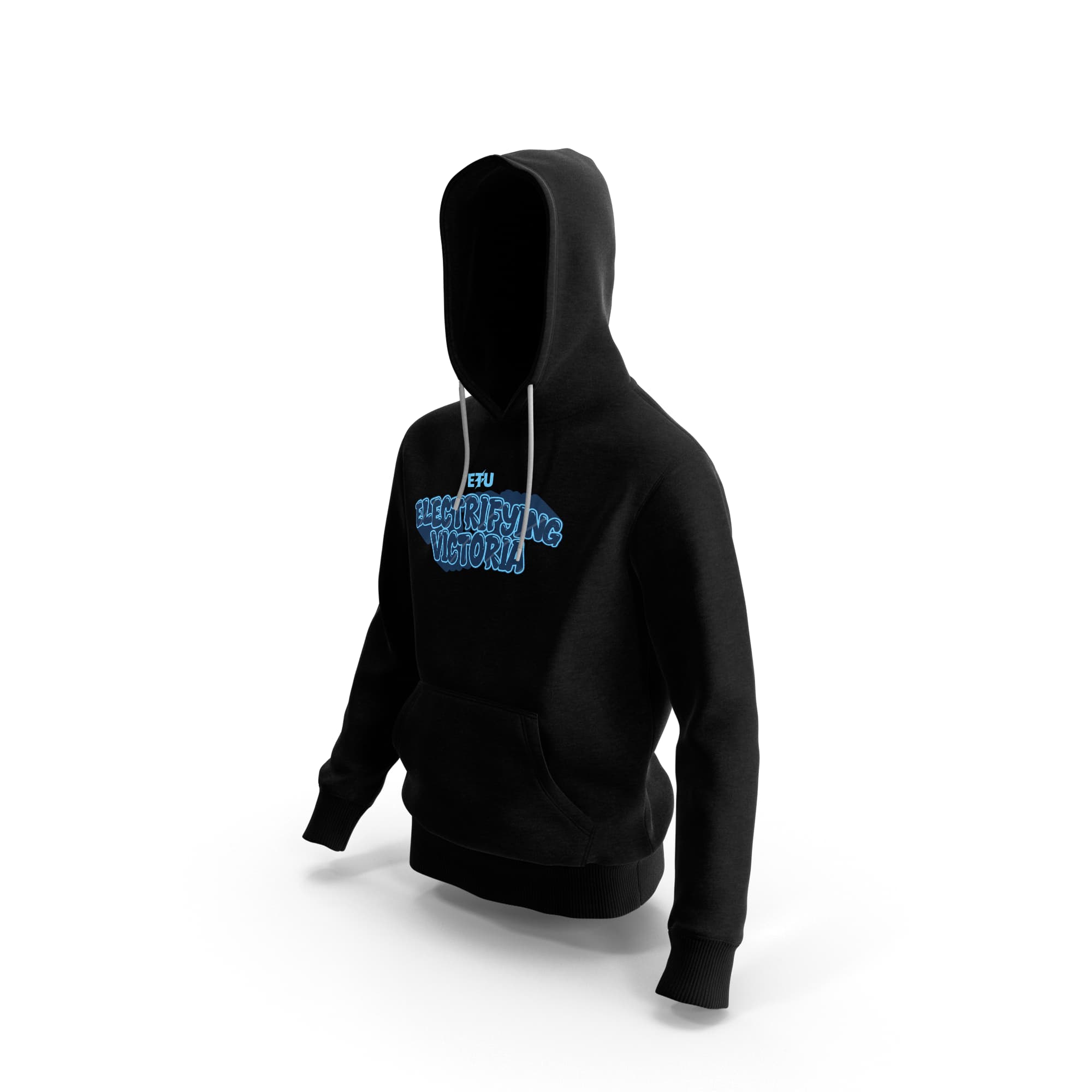 Bubble Cityscape Black Hooded ETU Sweatshirt
