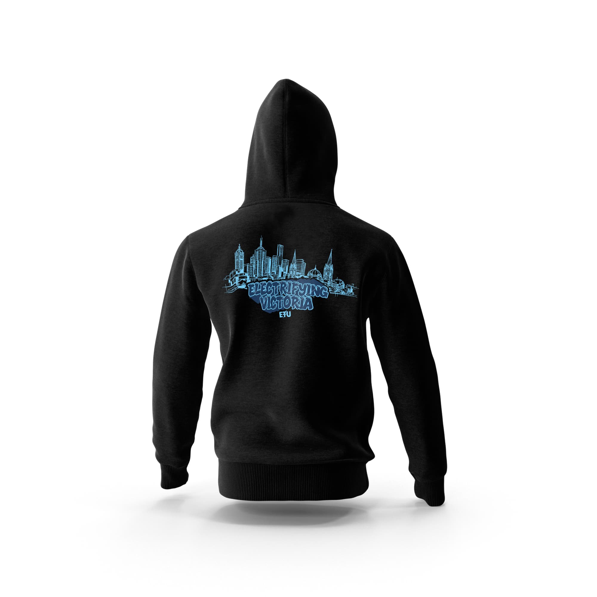 Bubble Cityscape Black Hooded ETU Sweatshirt