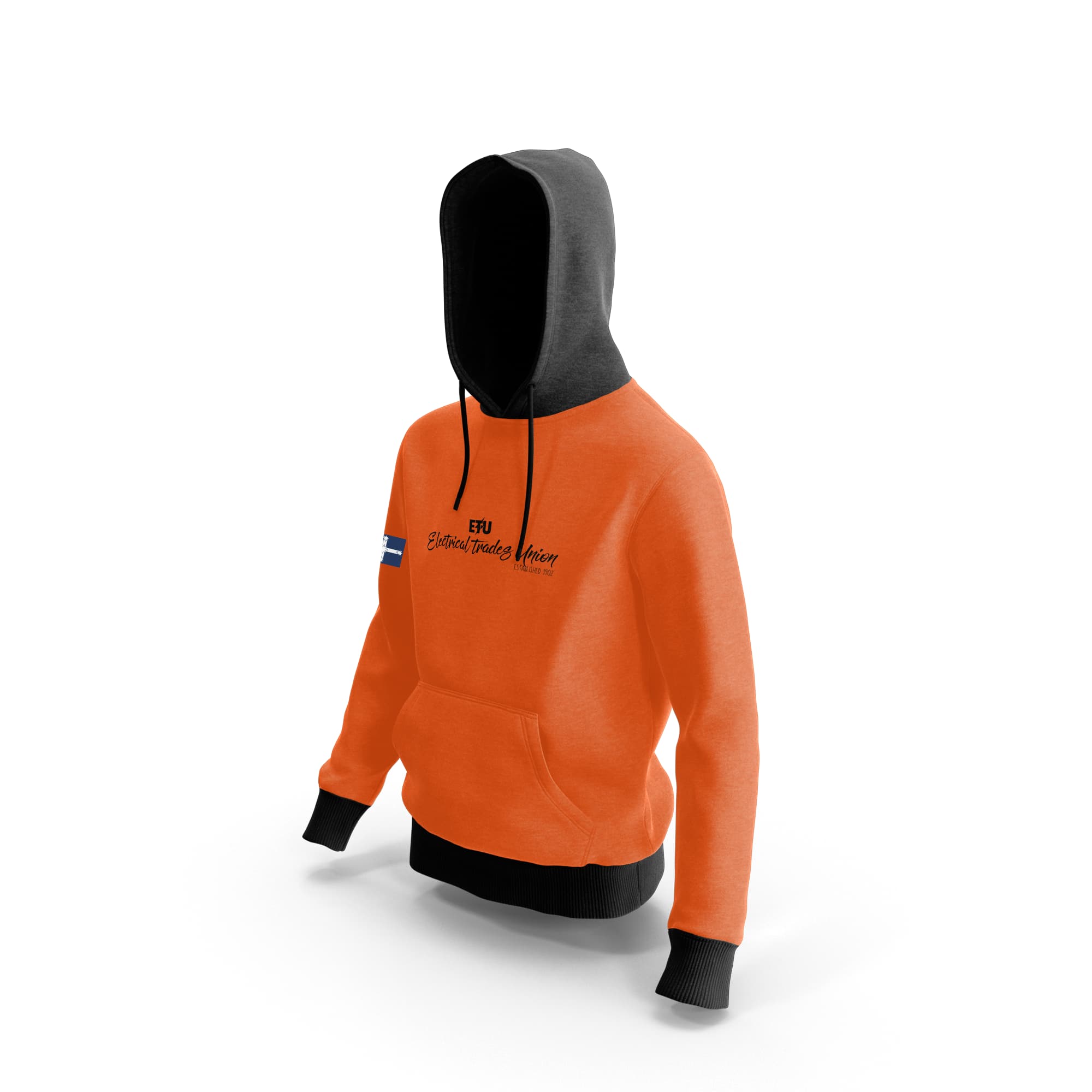 Diggers' Oath Hi Vis Orange Hooded ETU Sweatshirt