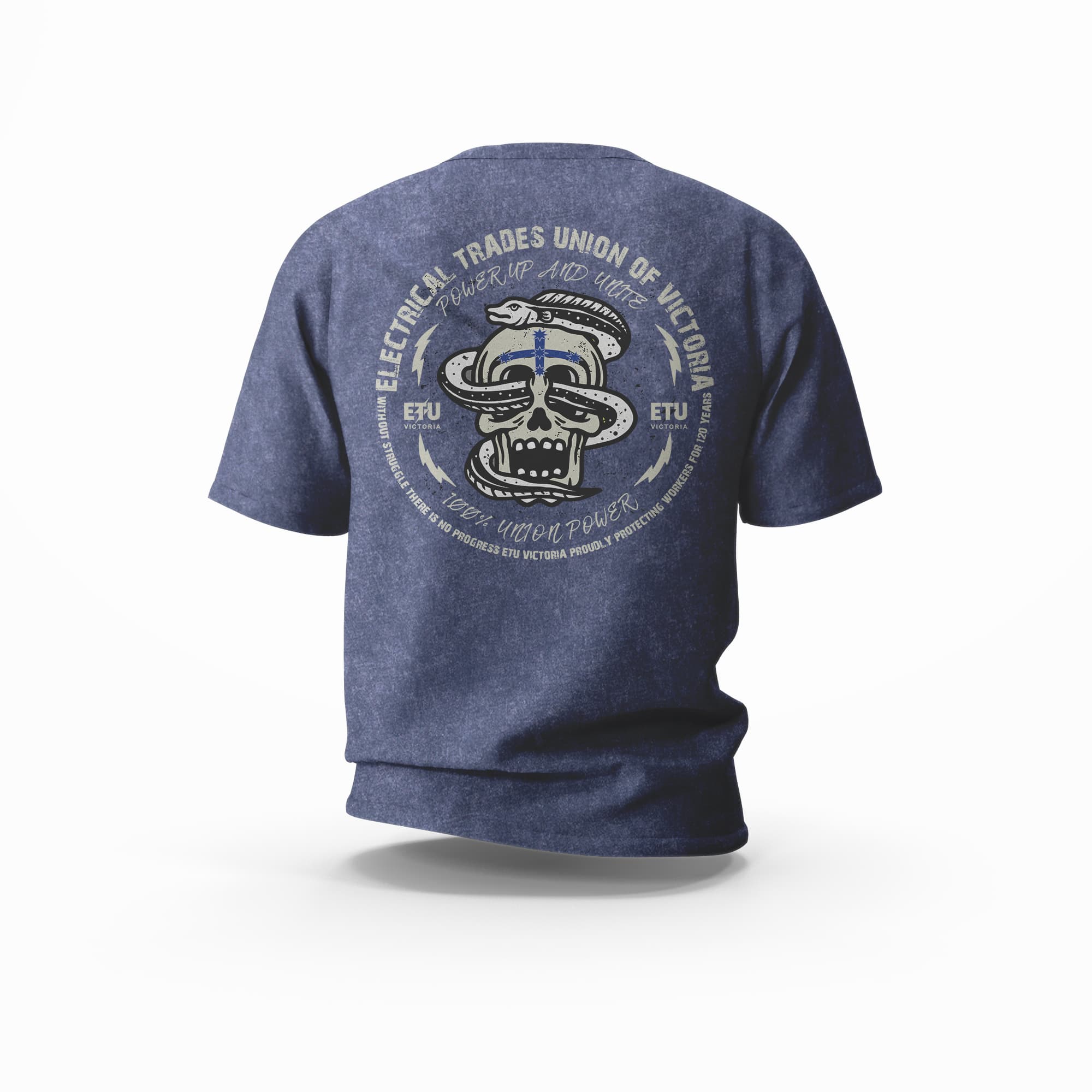 Eel and Skull Blue Moss ETU T-Shirt