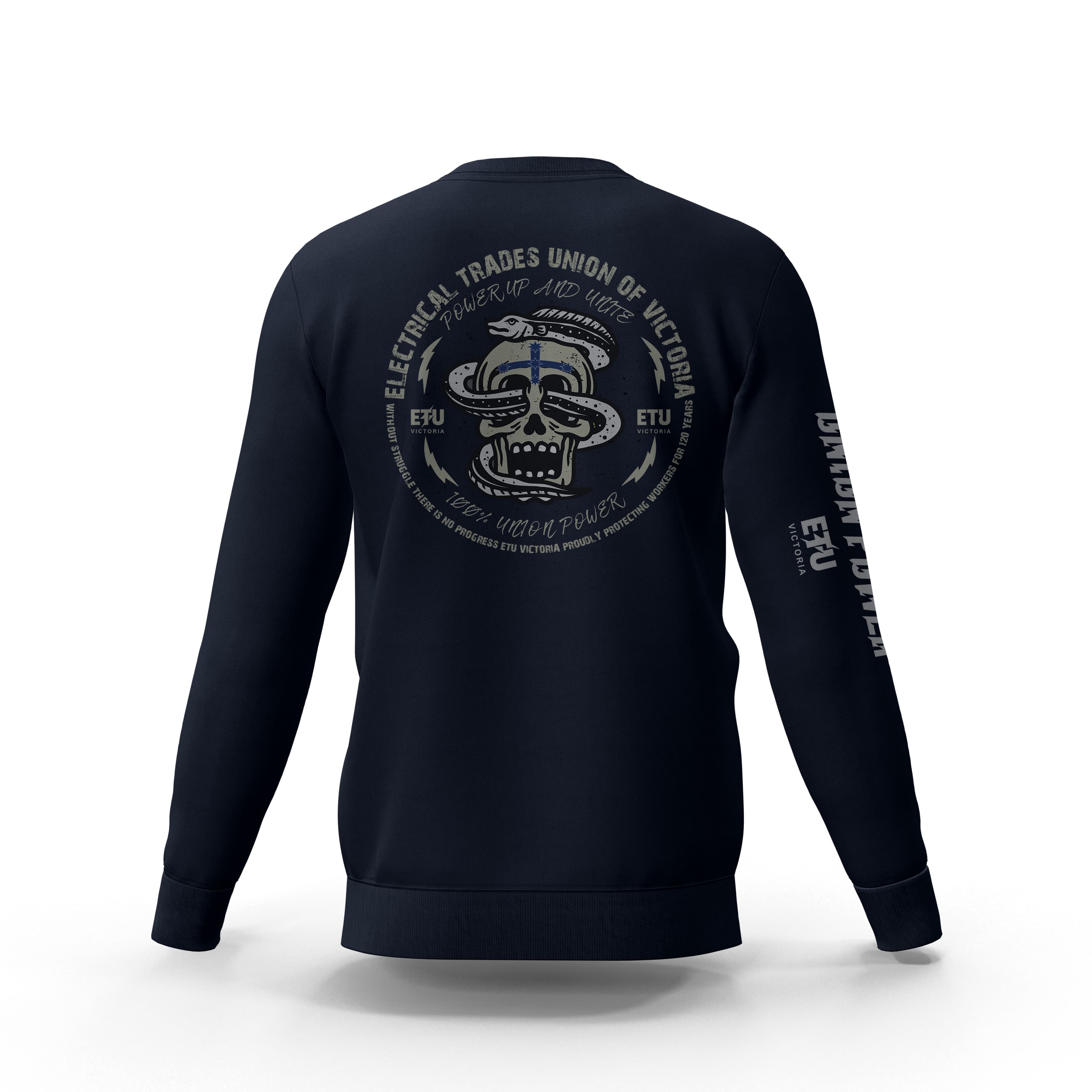 Eel and Skull Navy Crew Neck ETU Sweatshirt
