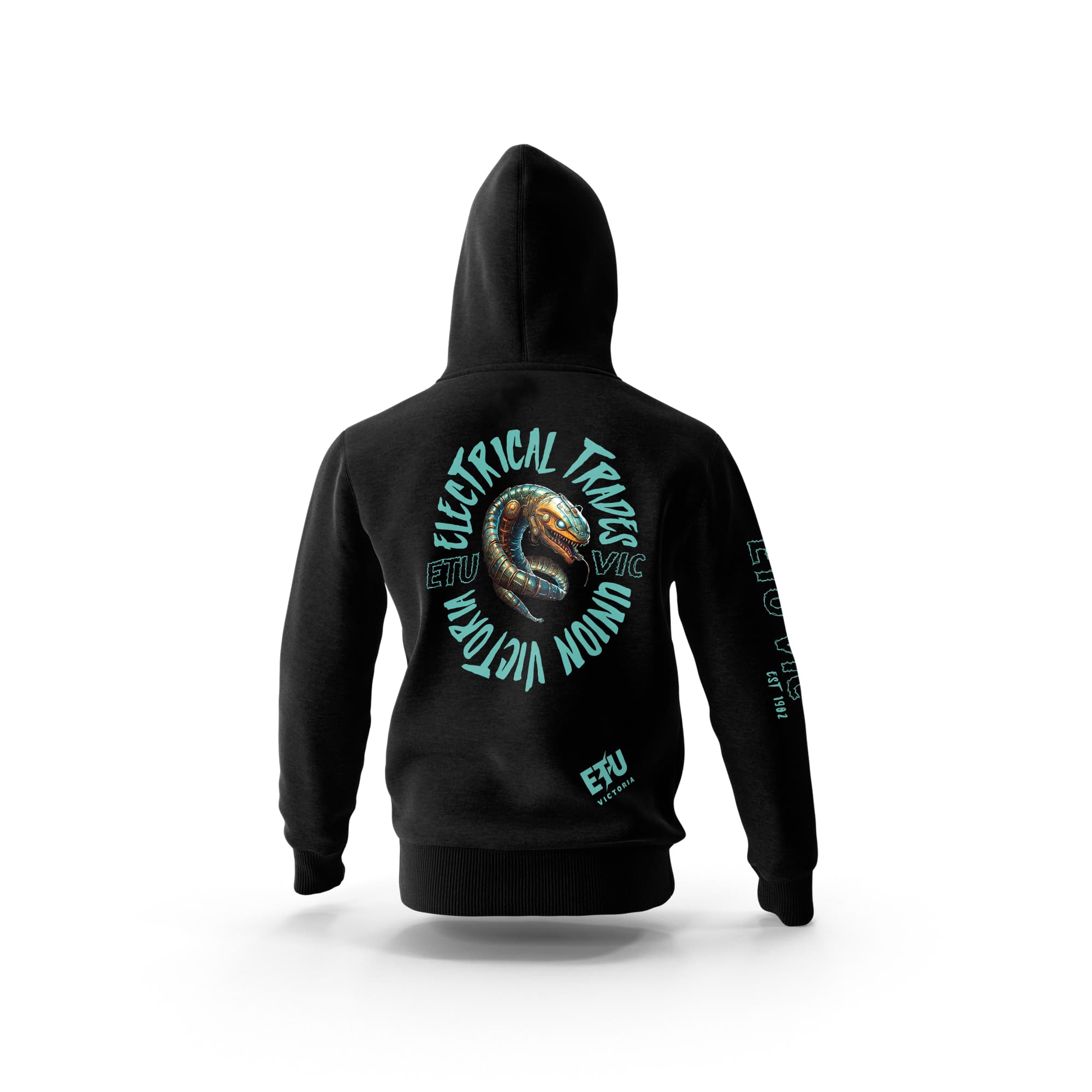 Eel Bot Black Hooded ETU Sweatshirt