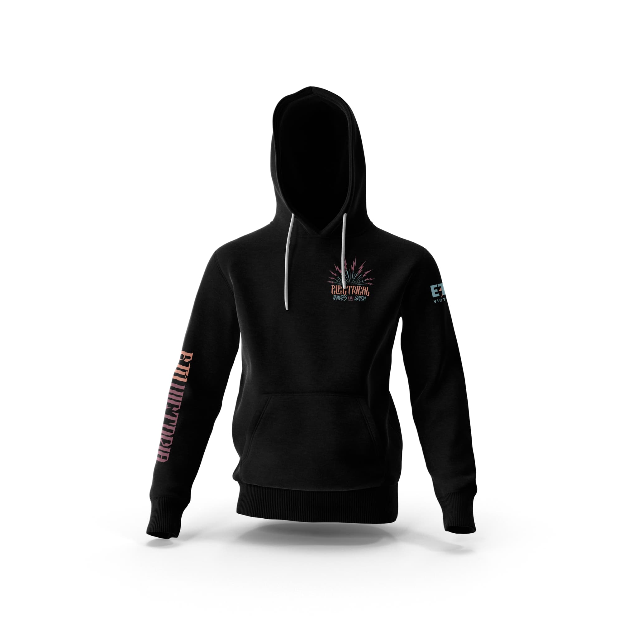 Electric Sunshine Black Hooded ETU Sweatshirt