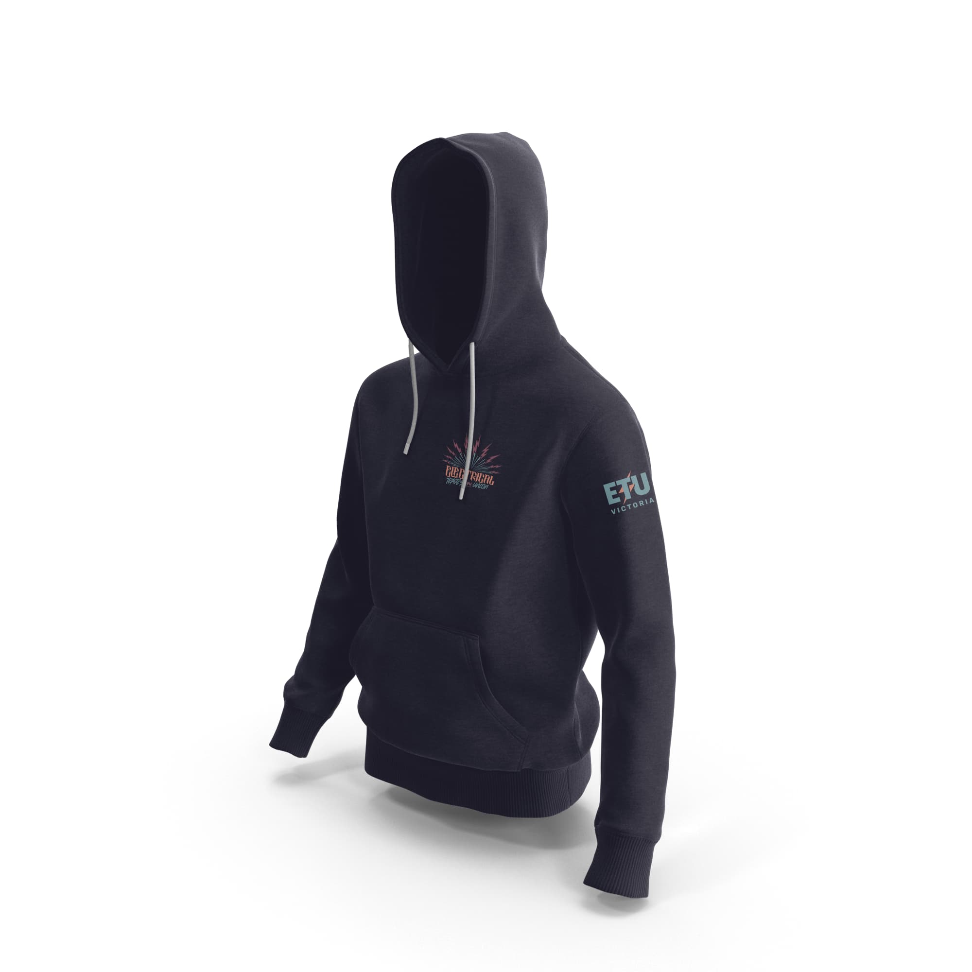 Electric Sunshine Ink Blue Hooded ETU Sweatshirt