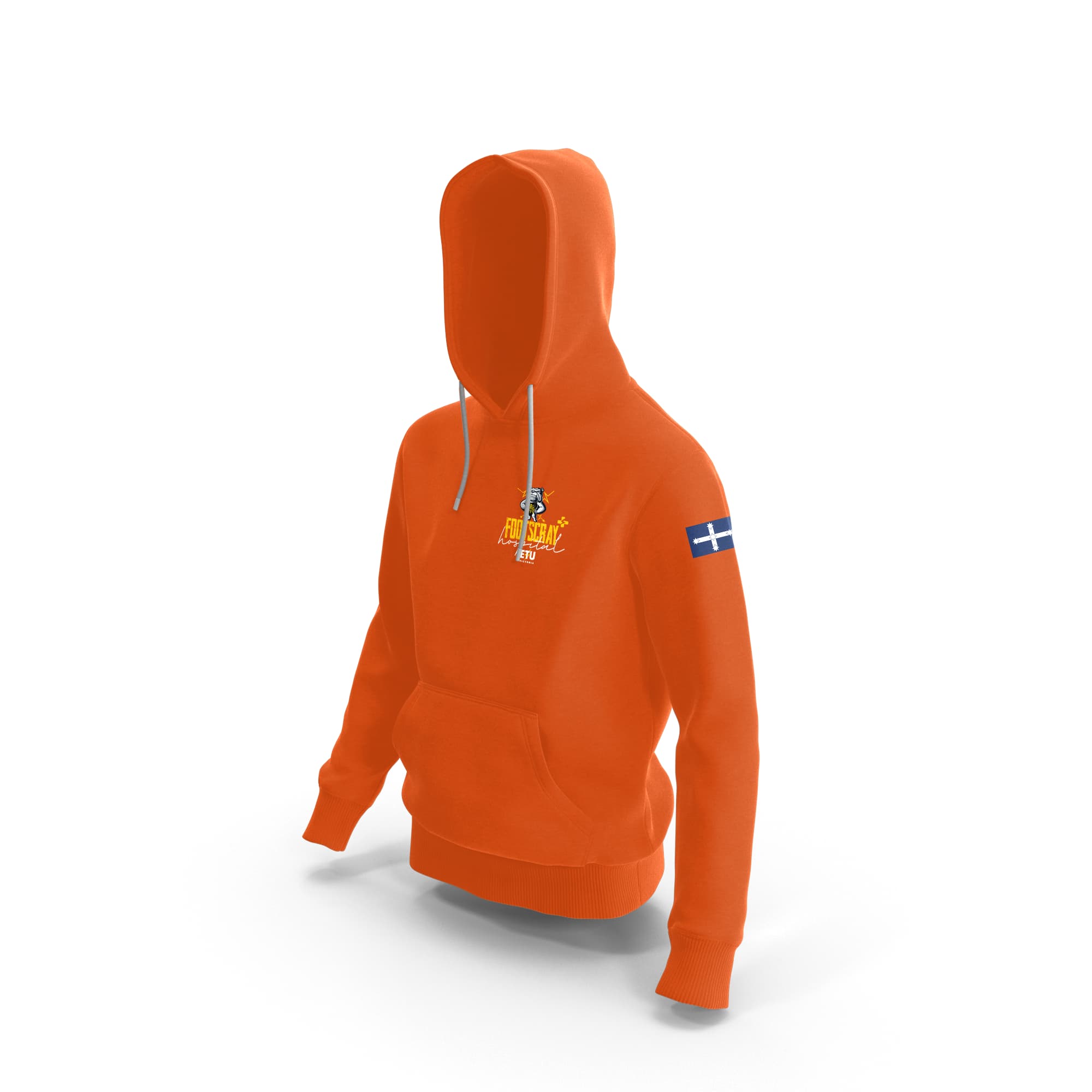 Pre-Order - Footscray Hospital Hi Vis Orange Hooded ETU Sweatshirt