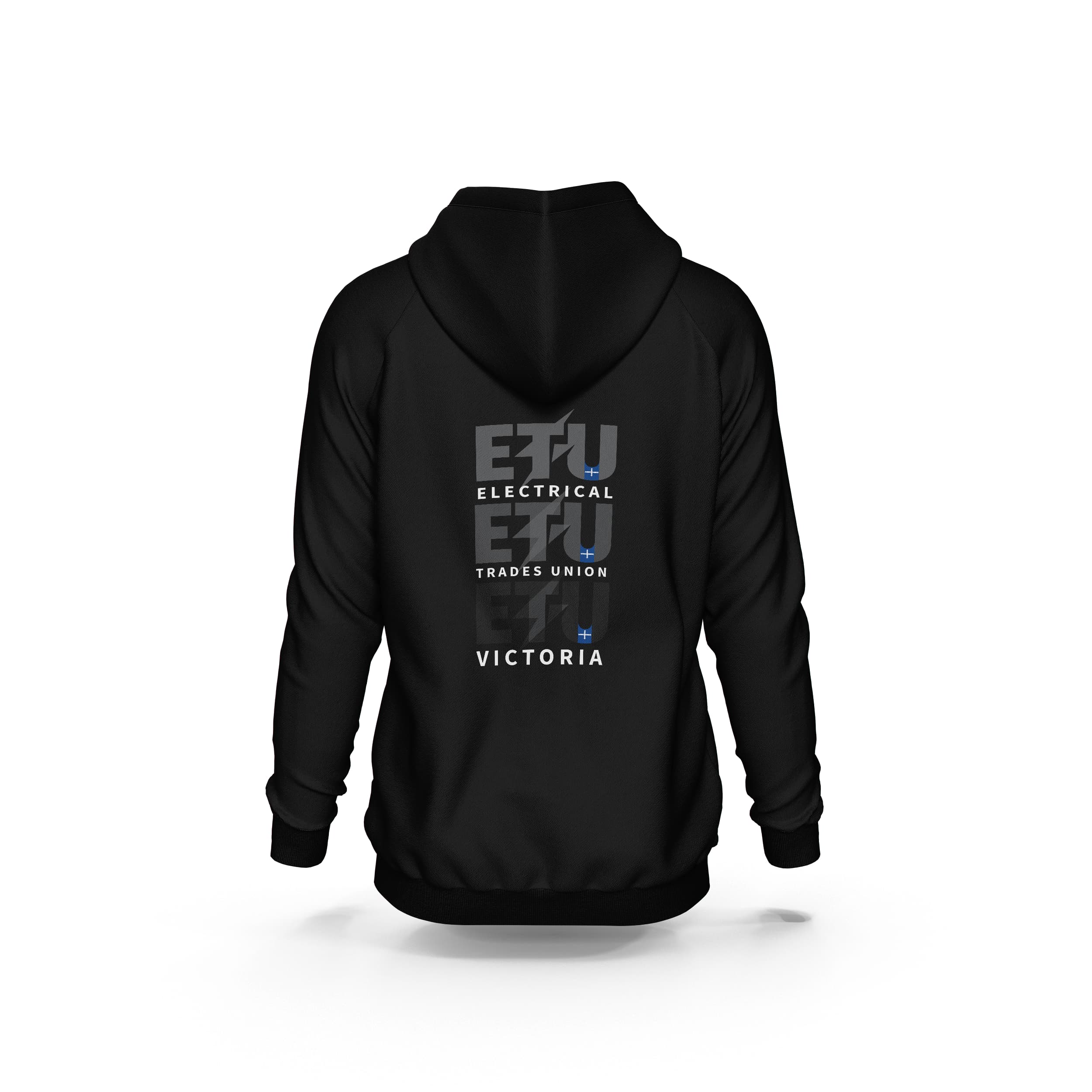 Gradient Black Zip Up Hooded ETU Sweatshirt