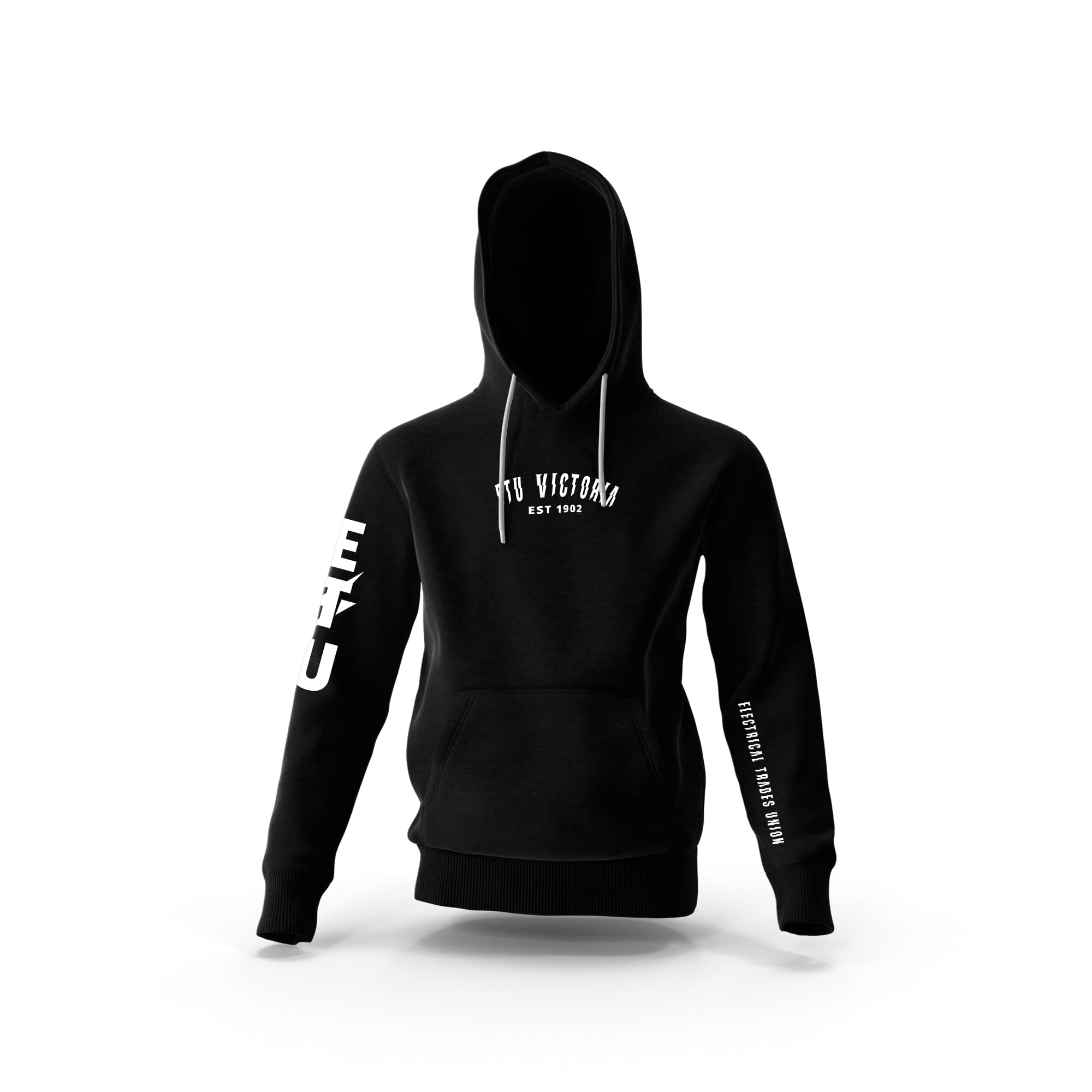 Jagged Black Hooded ETU Sweatshirt