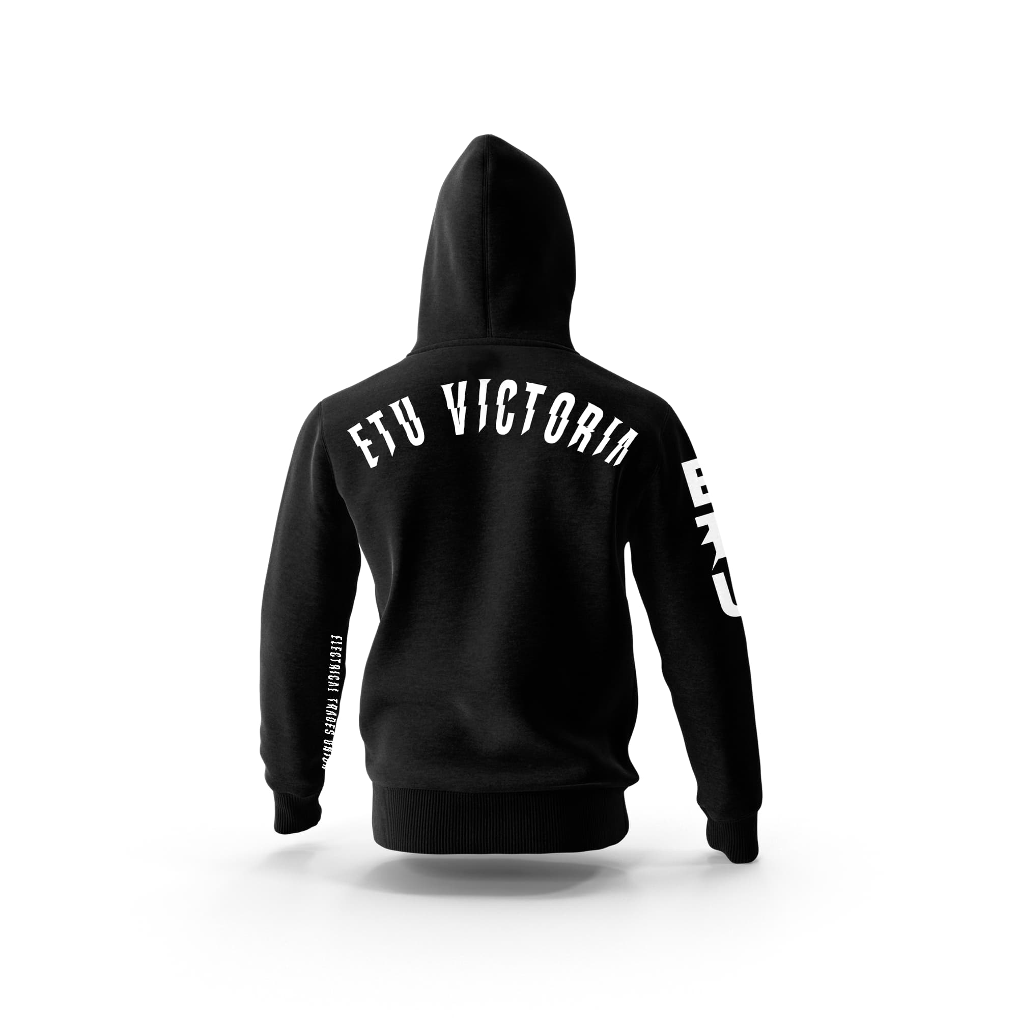 Jagged Black Hooded ETU Sweatshirt