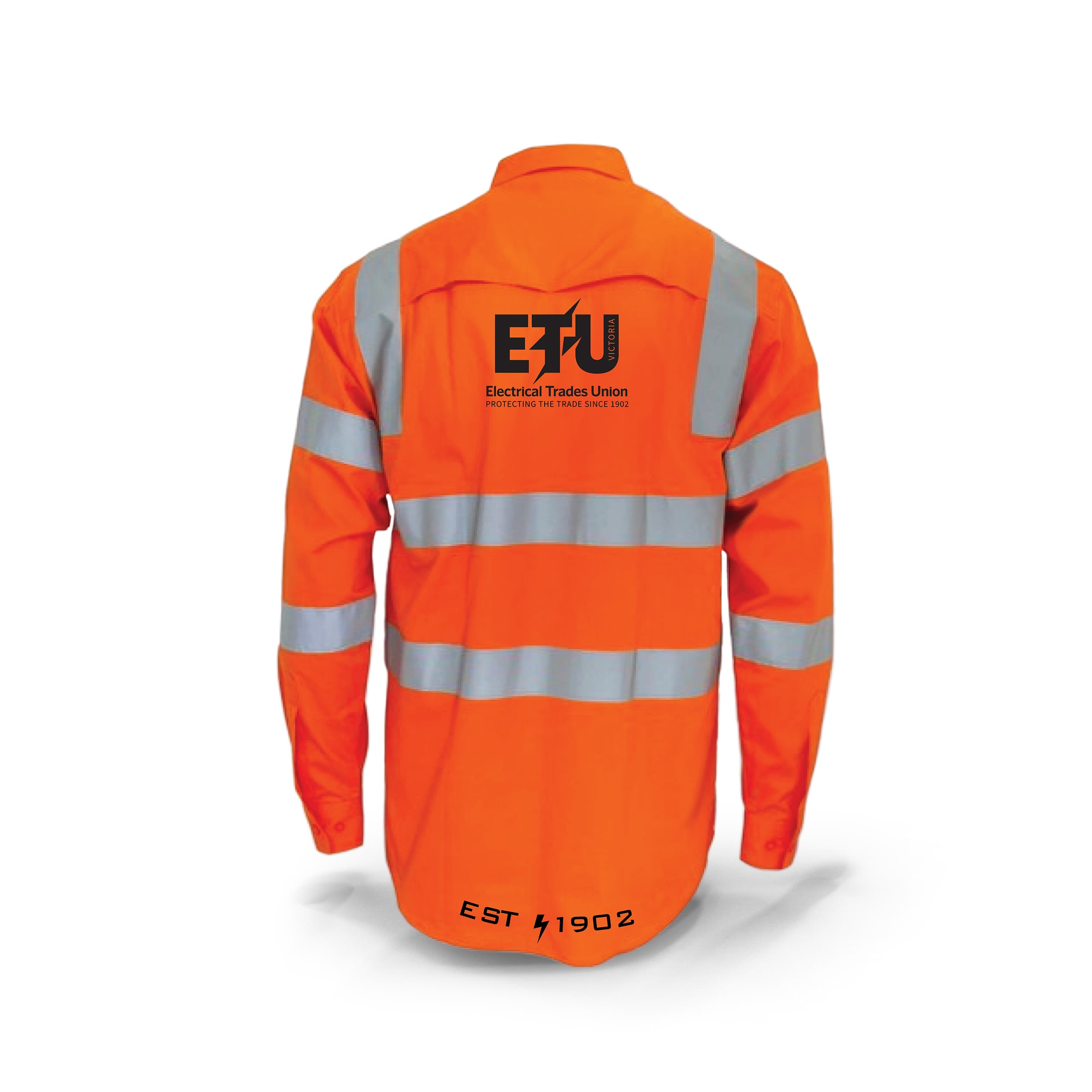 ELEVEN® Hi Vis Orange Vic Rail ETU Long Sleeve Shirt