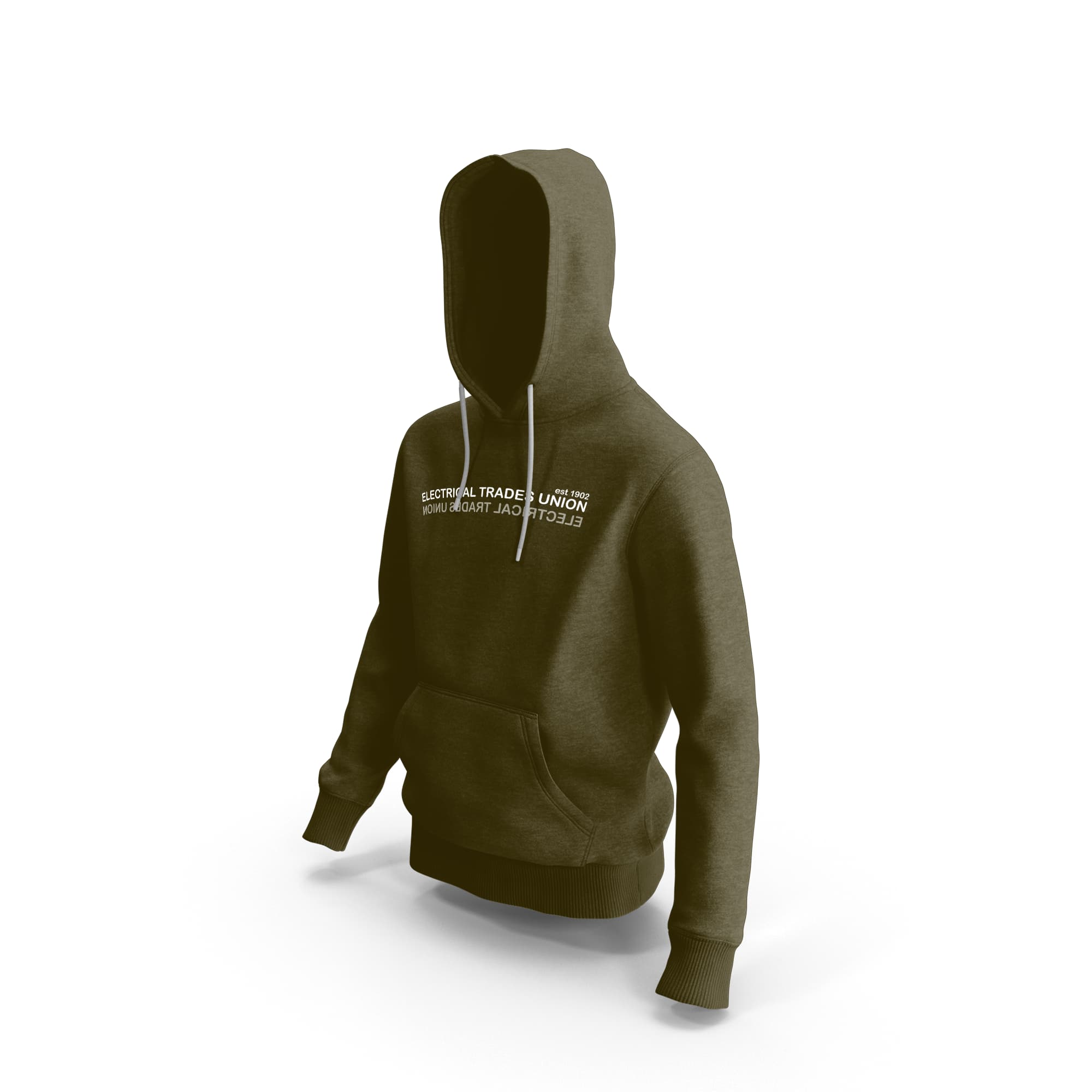 Mirror Army Green Hooded ETU Sweatshirt