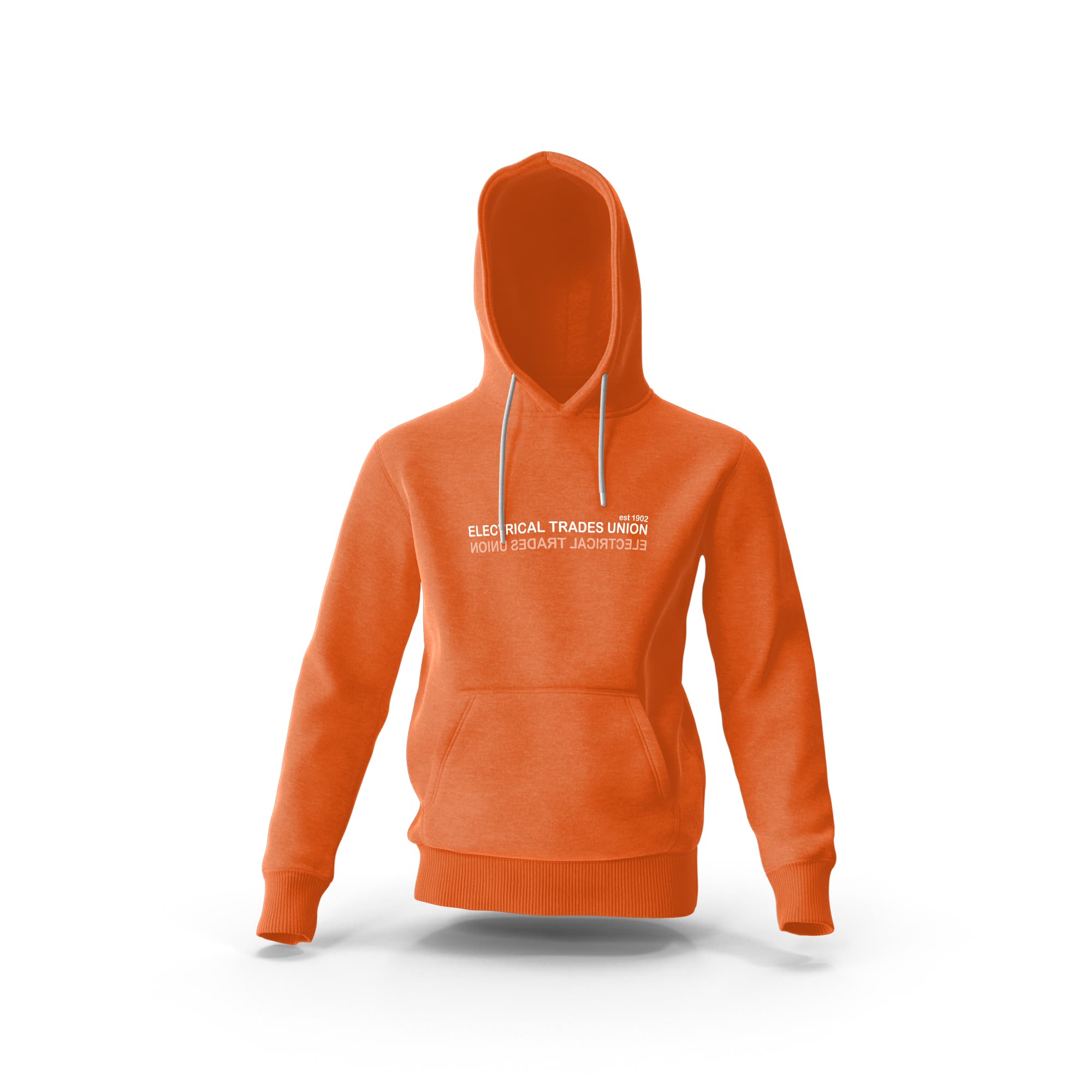 Mirror Hi Vis Orange Hooded ETU Sweatshirt