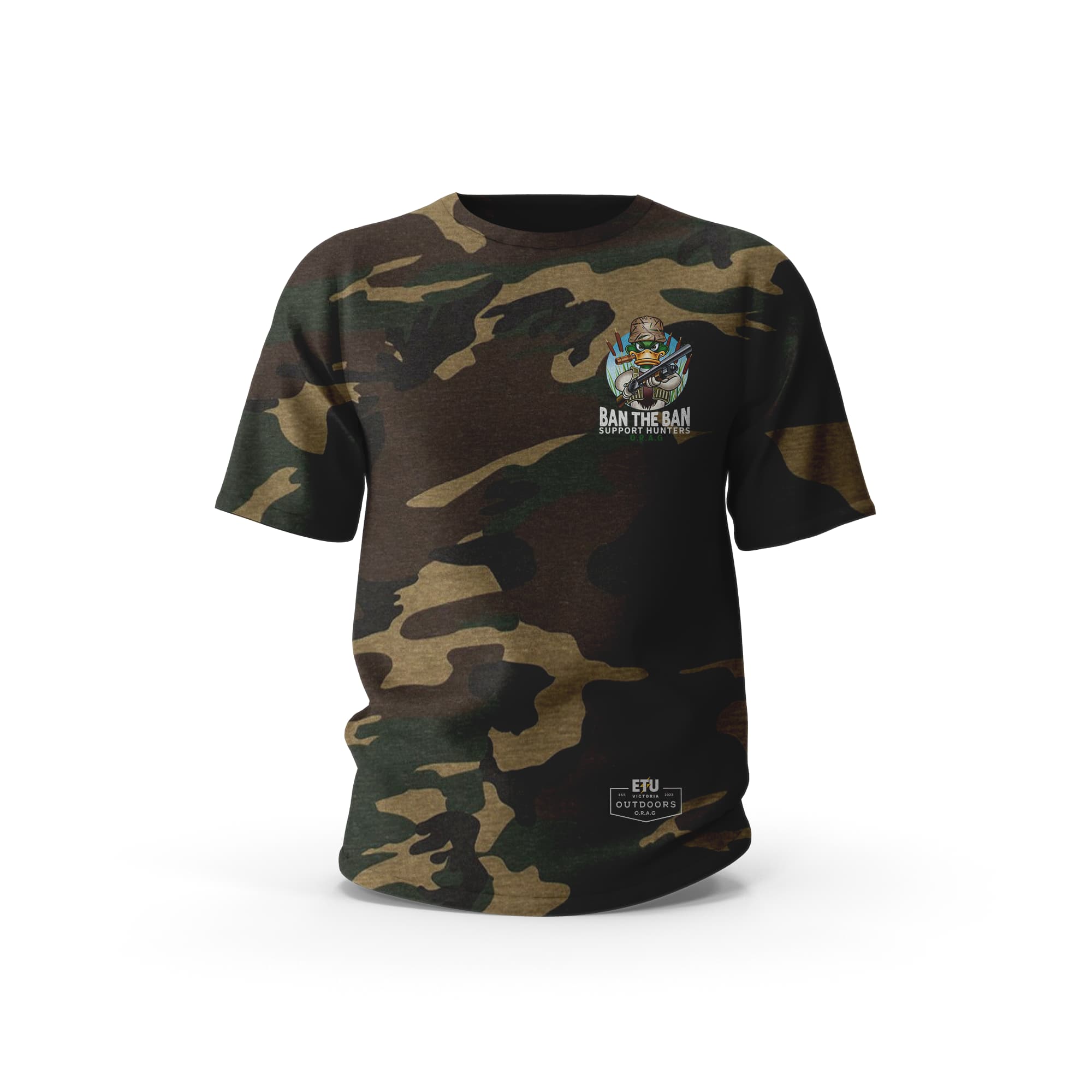 ORAG Ban The Ban Green Camo ETU T-Shirt