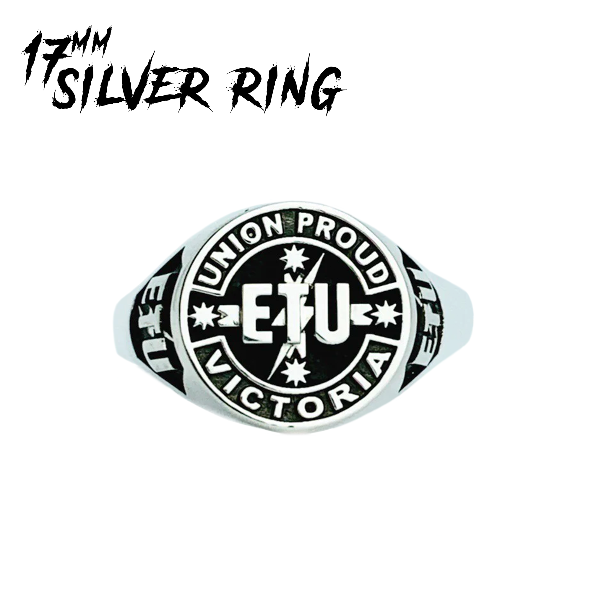 17mm Silver ETU Victoria Members Ring