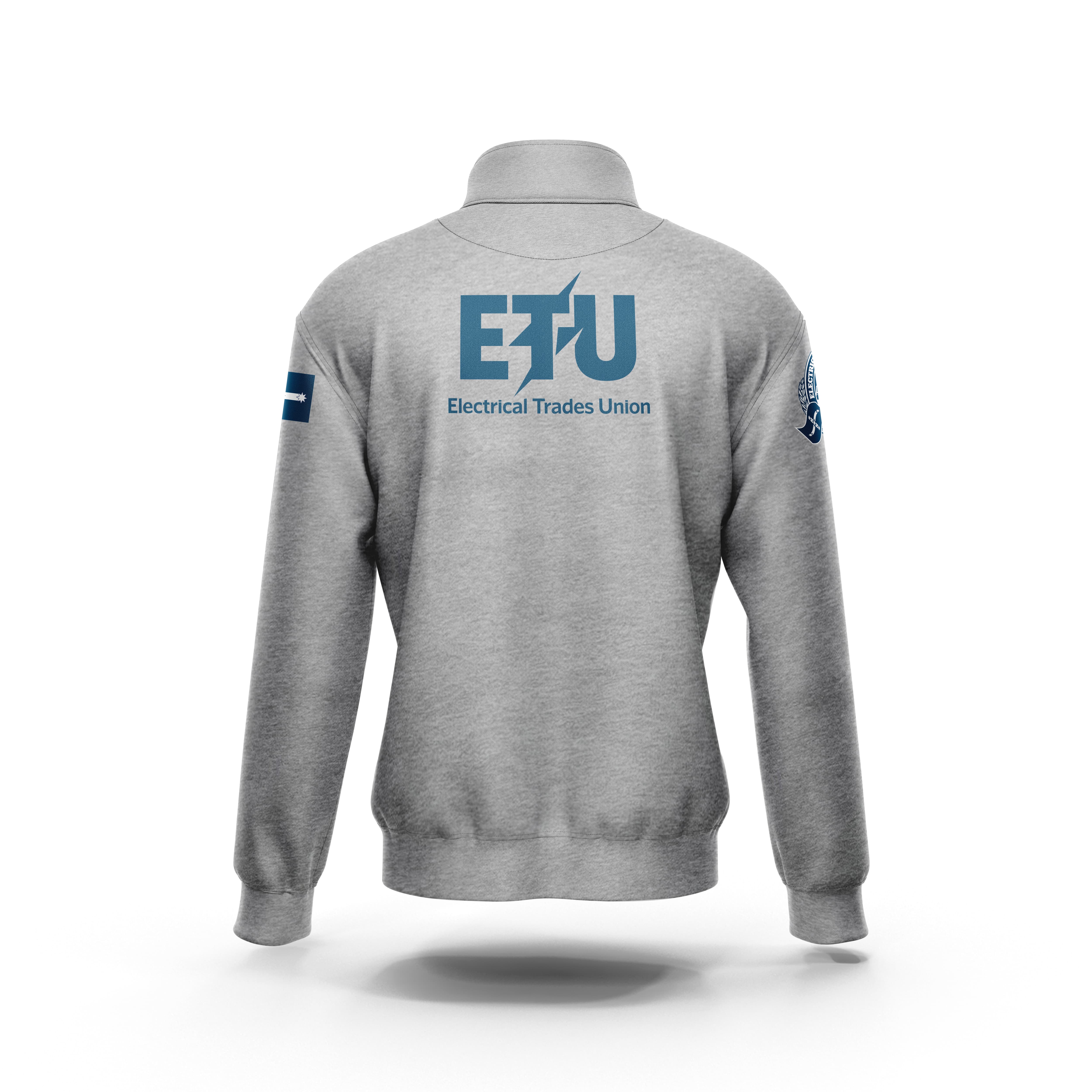 Traditional Grey Marle  Half Zip ETU Sweatshirt