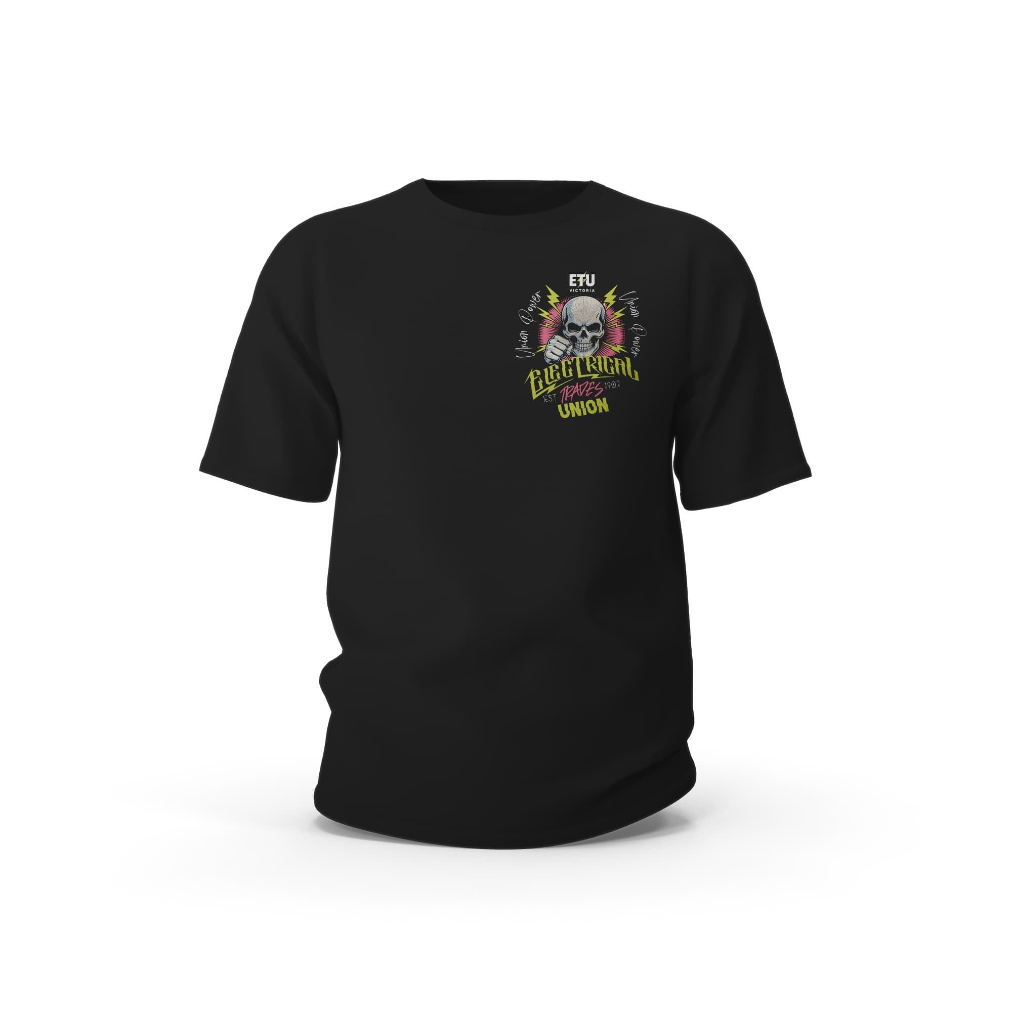 Union Power Skull Punch Black ETU T-Shirt