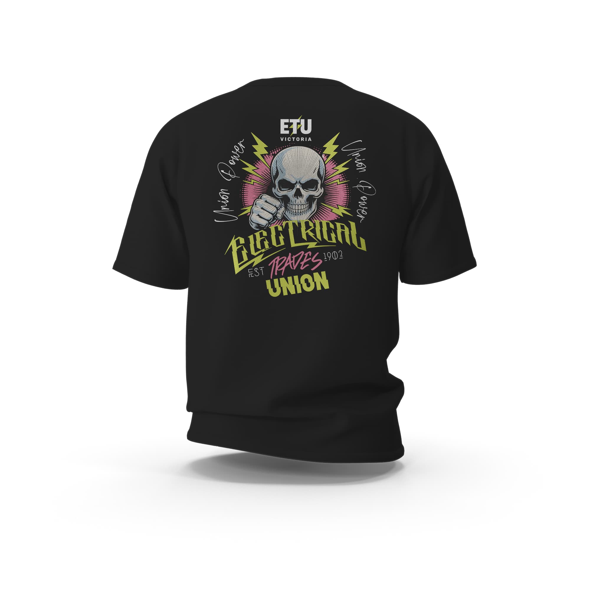 Union Power Skull Punch Black ETU T-Shirt