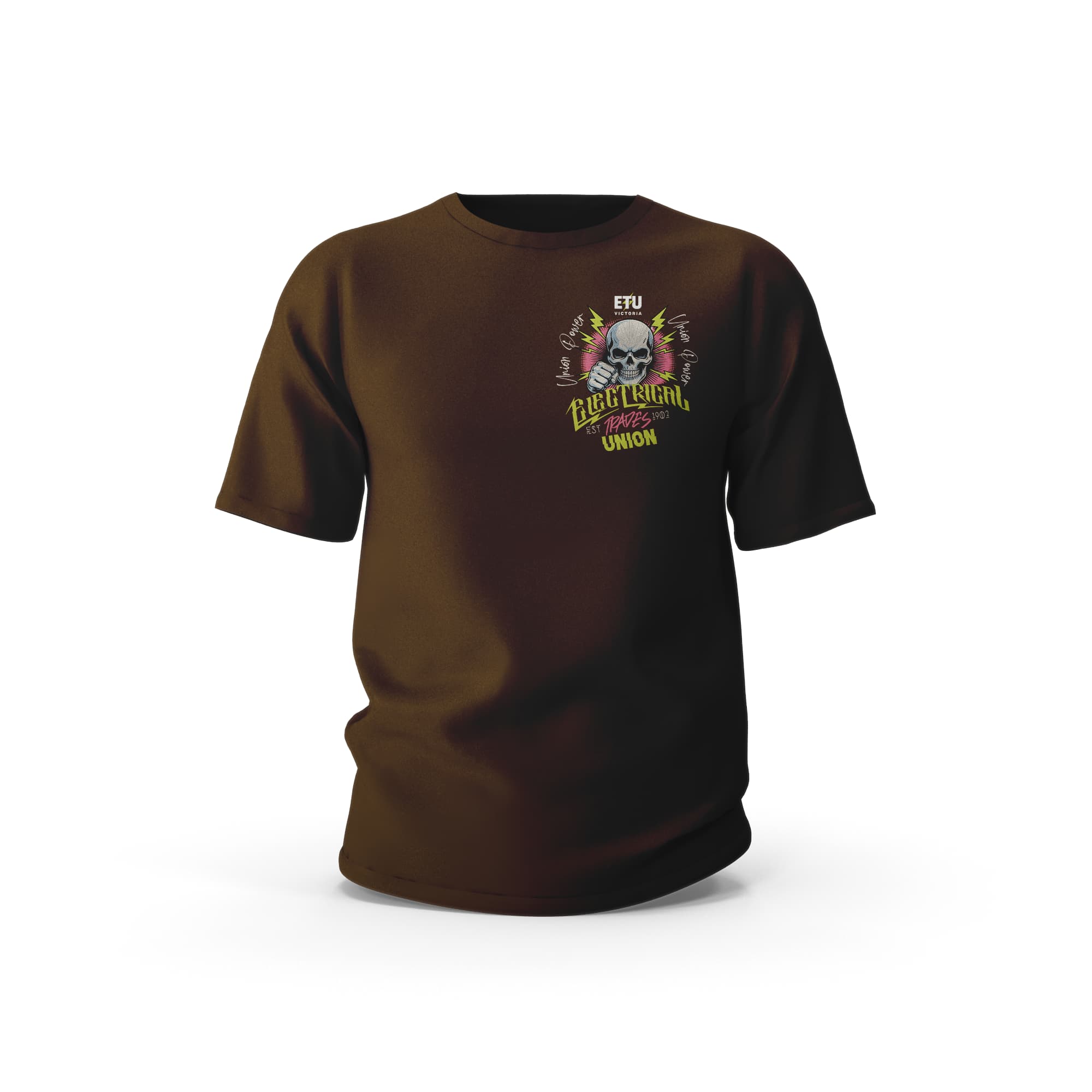 Union Power Skull Punch Chestnut ETU T-Shirt