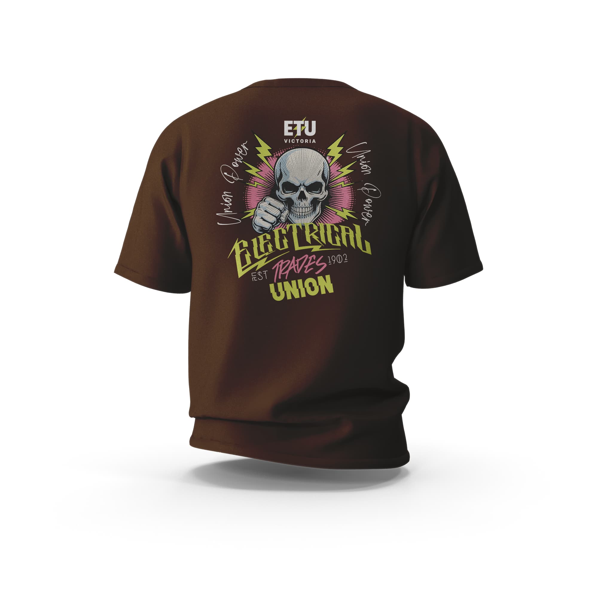 Union Power Skull Punch Chestnut ETU T-Shirt