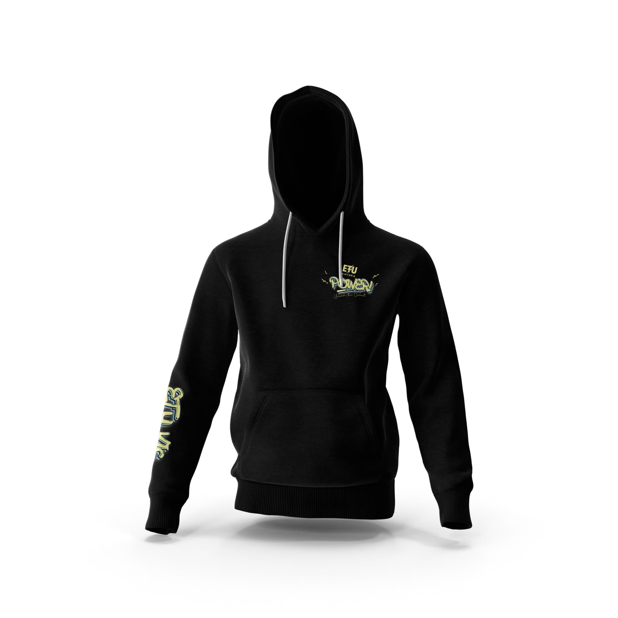 Unleash the Current Black Hooded ETU Sweatshirt