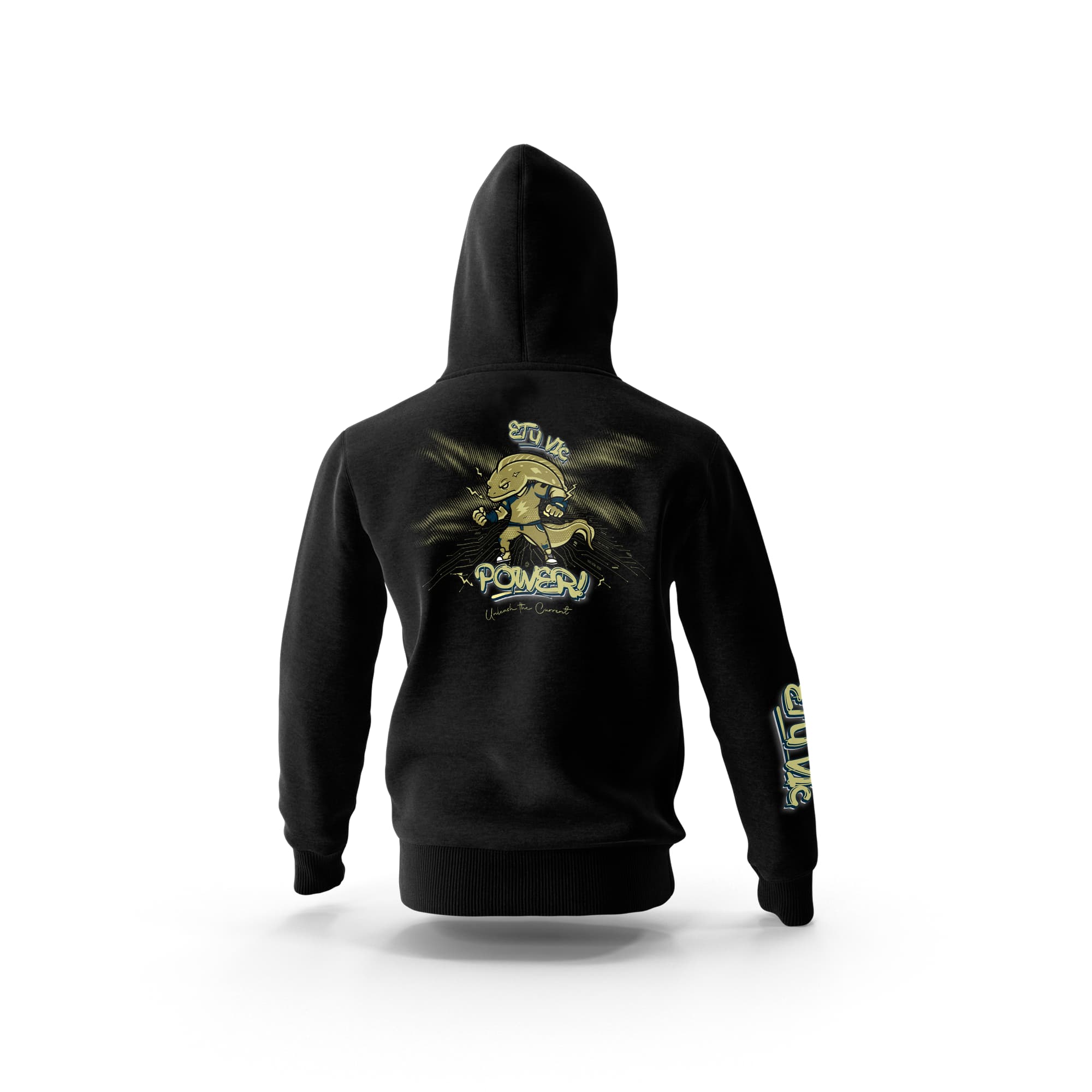 Unleash the Current Black Hooded ETU Sweatshirt